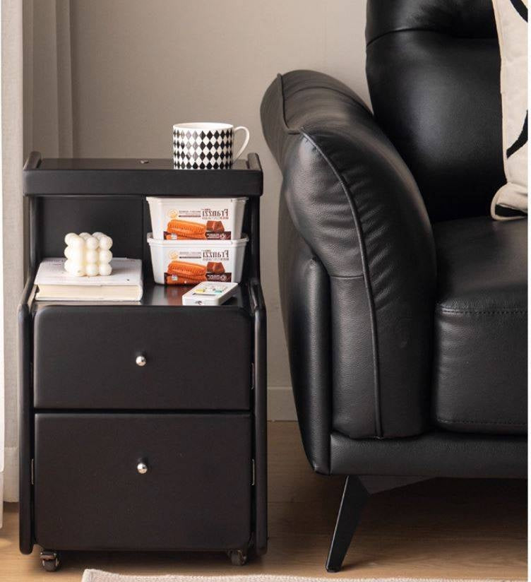 Solid RubberWood Multi Functional Nightstand.