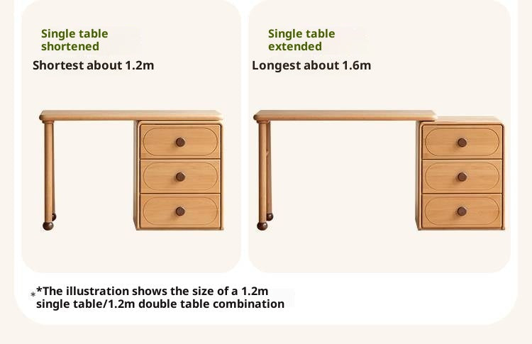 Beech Solid Wood Сhildren's Double Desk