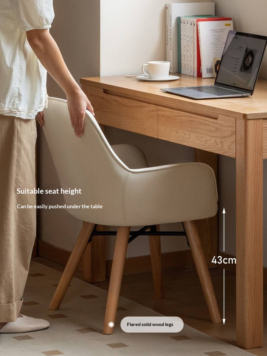 Beech Solid Wood Technological Cloth Soft Back Chair
