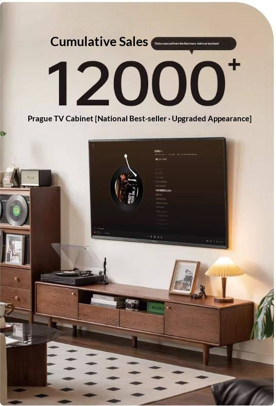 Oak Solid Wood Nordic Modern TV Stand