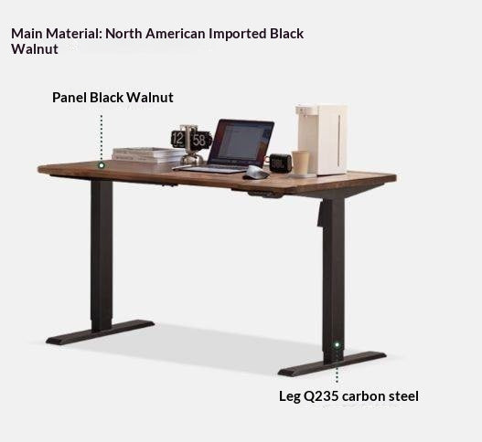 Ash, Sandalwood, Black Walnut Solid Wood Electric Elevating Office Desk