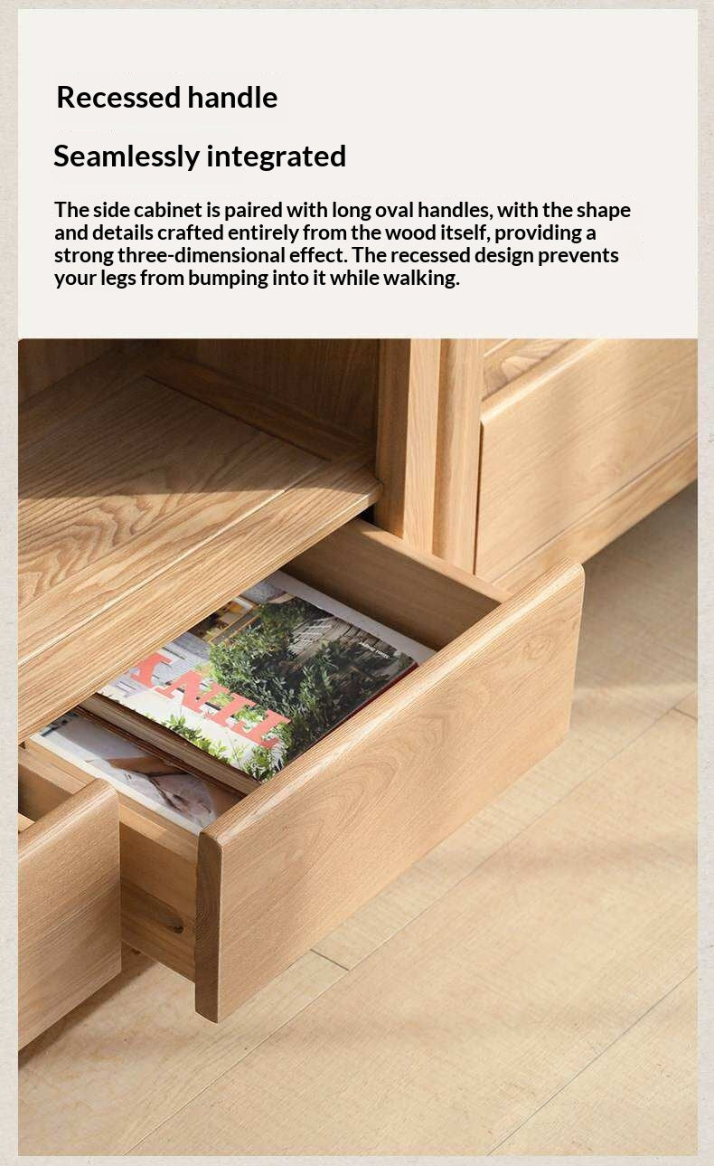 Ash Solid Wood Combination Bookcase Bookshelf