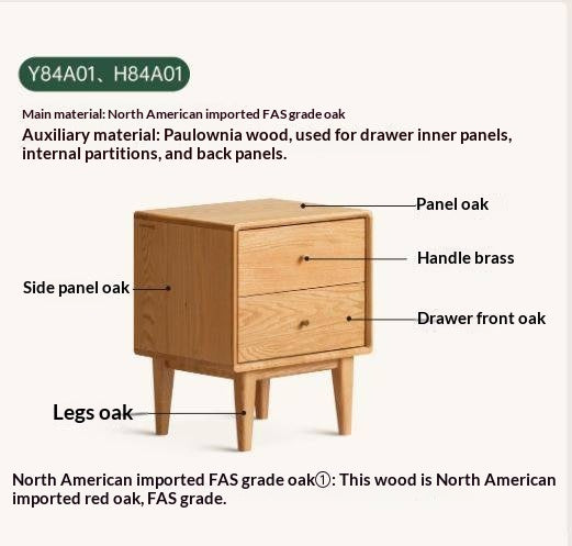 Beech, Oak, Solid RubberWood, Ash solid wood Nightstand