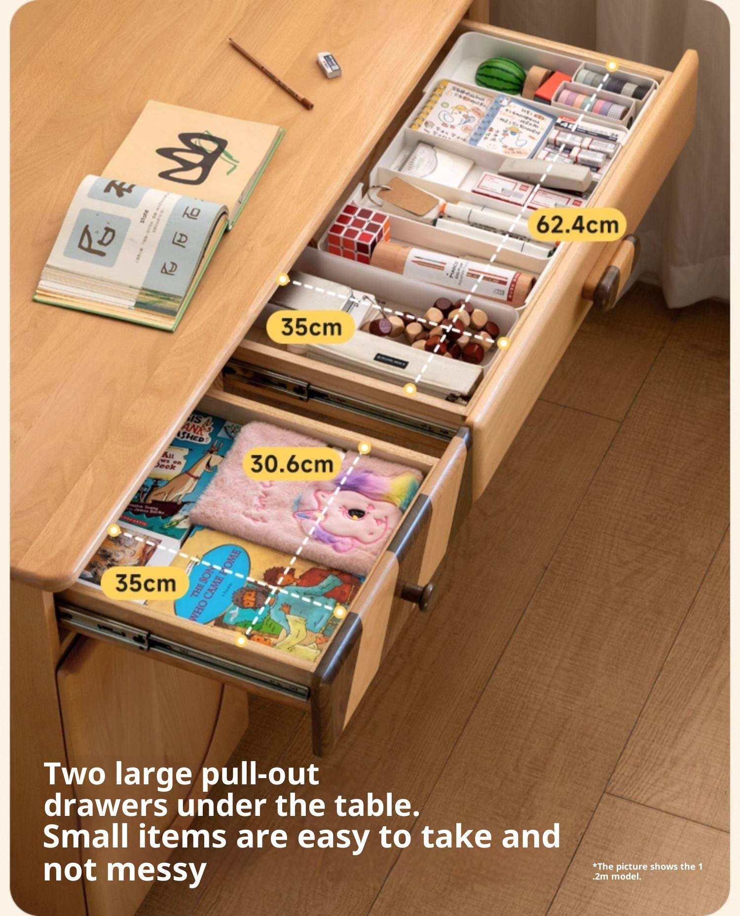 Beech Solid Wood Children s Learning Desk