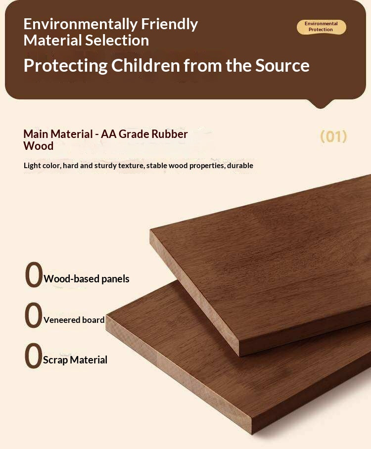 Solid Rubberwood Solid Wood Modern Children's Nightstand