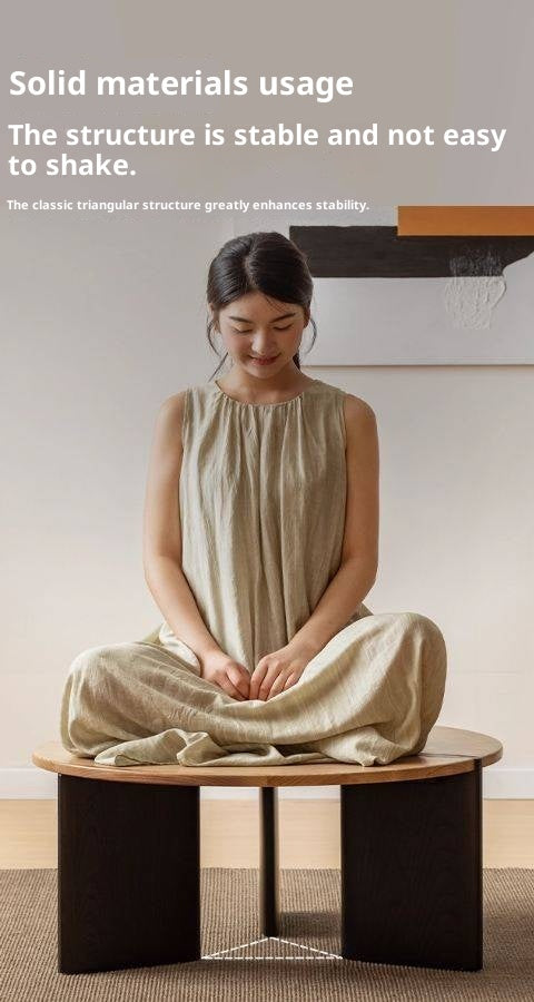 Ash Solid Wood Wabi Sabi Style Creative Coffee Table