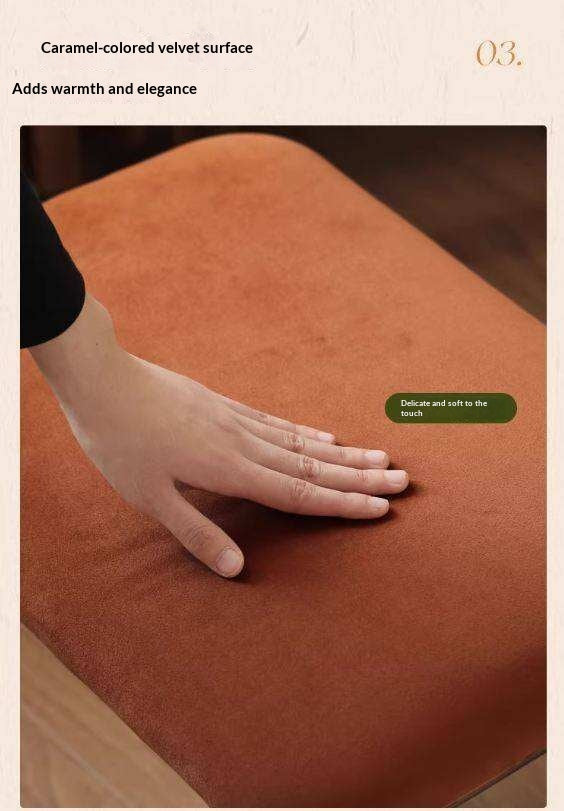 Black Walnut Solid Wood American Retro Makeup Stool