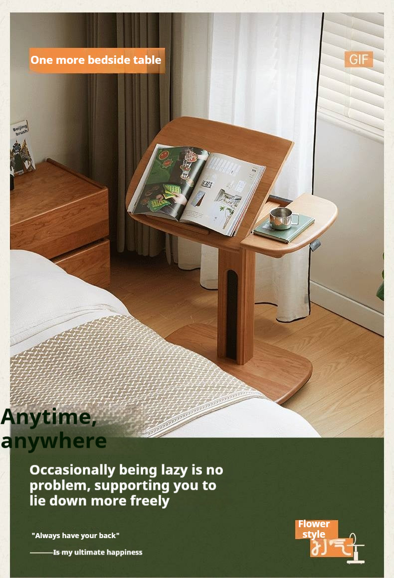 Cherry, Oak Solid Wood Elevating Desk Study Unit Mobile Desk