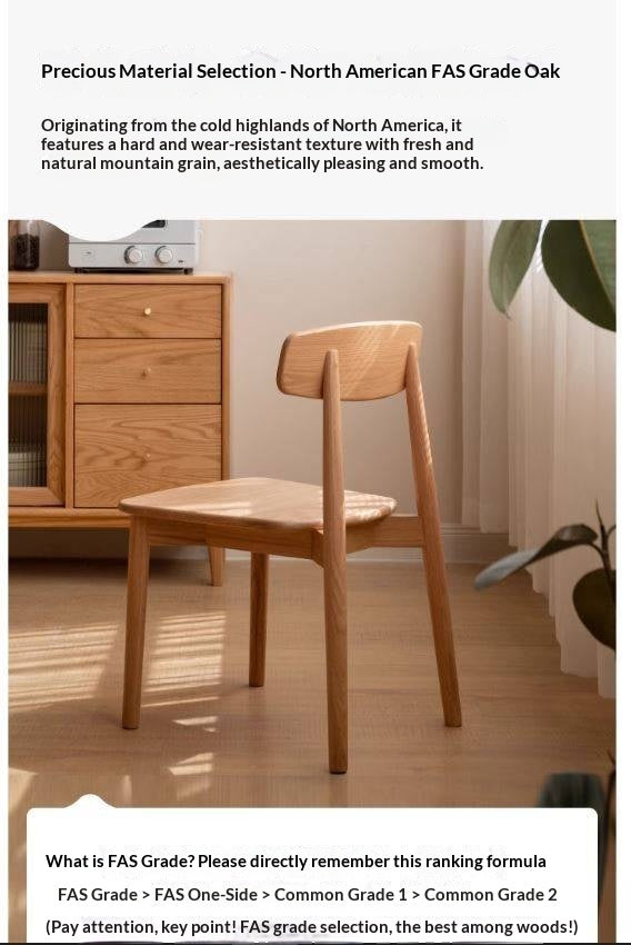 4 pcs set - Black Walnut, White Ash, Ach, Oak, Cherry, Solid RubberWood Dining Chair