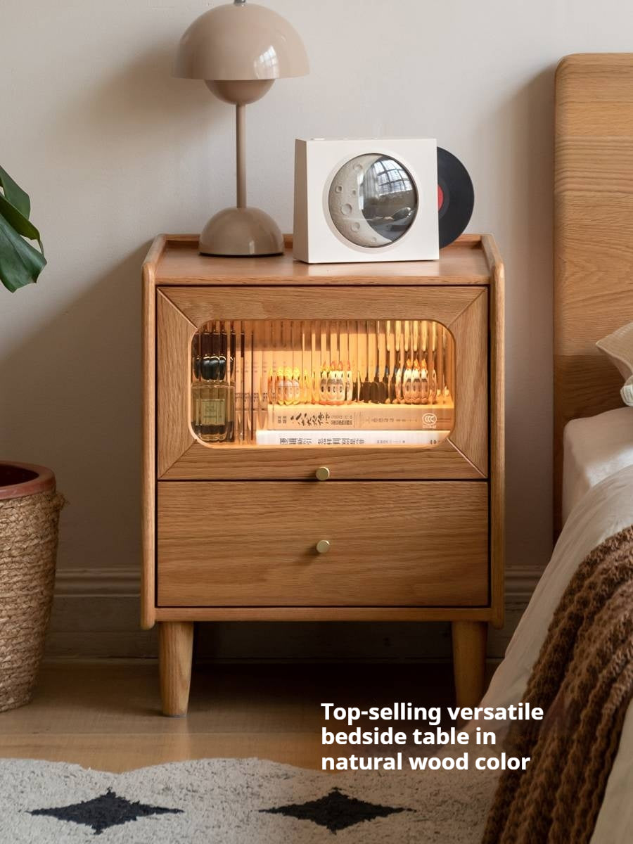 Oak, Ash, Beech Solid Wood Modern Simple Nightstand