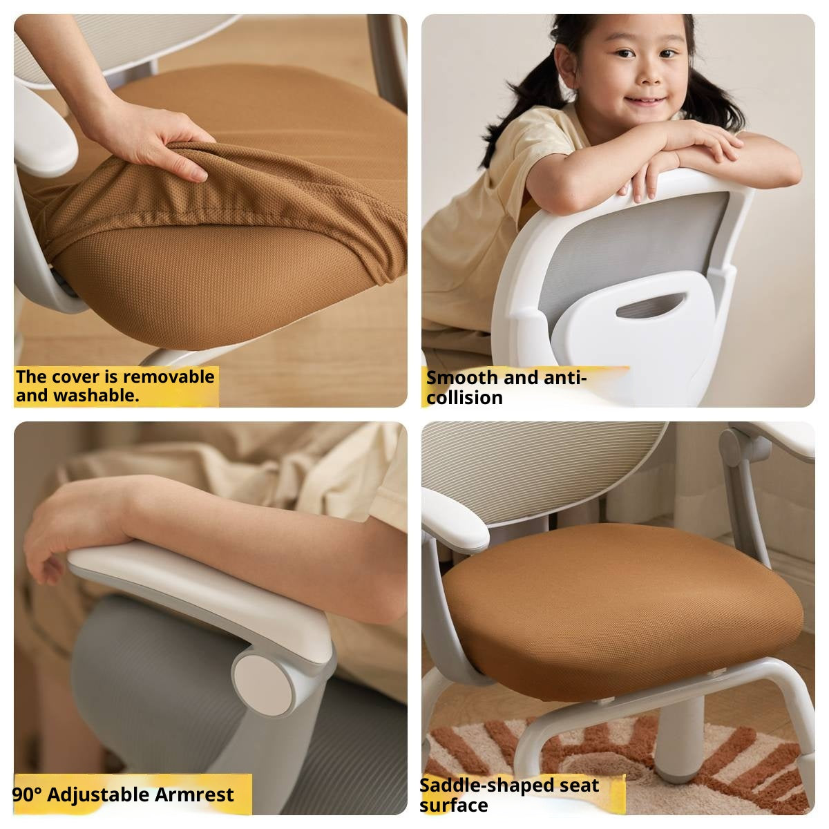 Ergonomic Kids Desk Chair with Mesh Back and Adjustable Armrests