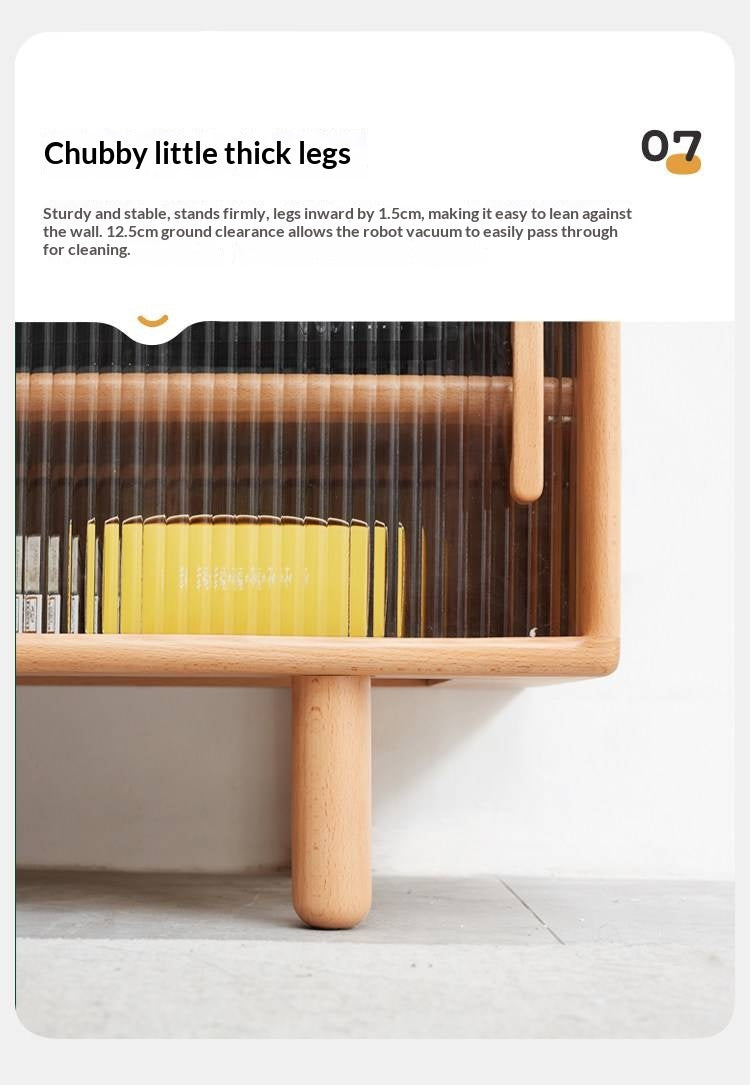 Beech Solid Wood TV Storage Cabinet.