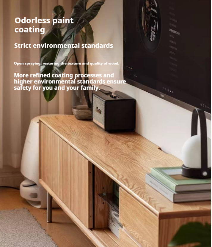 Oak Solid Wood Modern TV Сabinet.