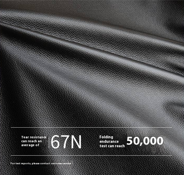 Genuine Leather Italian Light Luxury Black Bed
