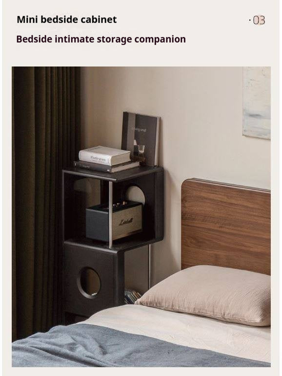 Poplar Solid Wood Vintage Style Mobile Bookshelf