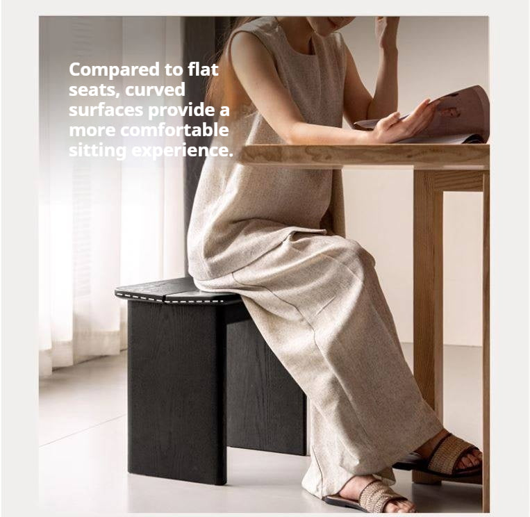 Ash Solid Wood Wabi-Sabi Style Square Chairs