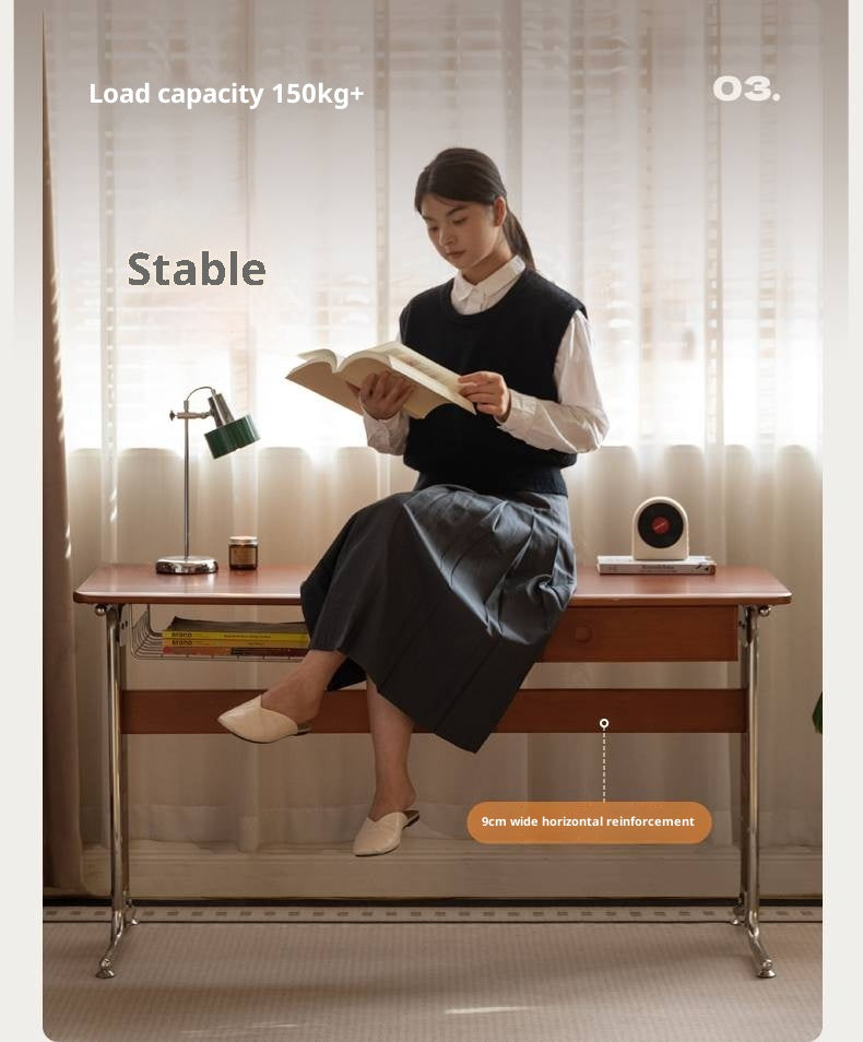 Poplar Solid Wood Bauhaus Style Office Desk