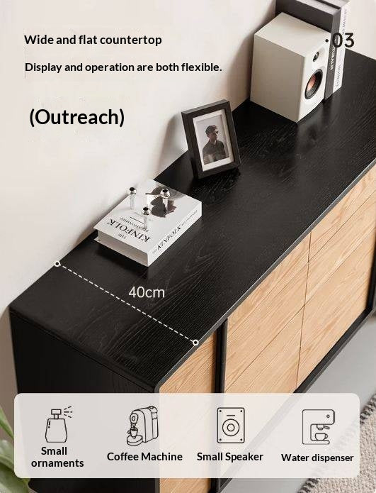 Ash Solid Wood Minimalist Chest of Drawers with Eight Drawers