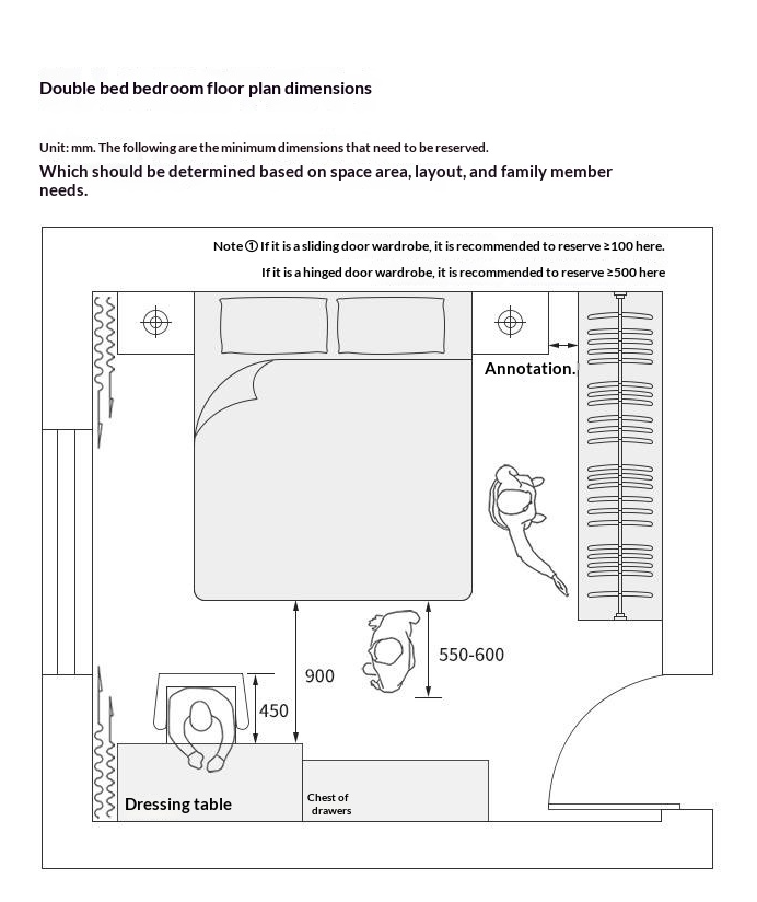 Cherry Solid Wood Bed with Top Layer Cowhide Soft Headboard Retro Style