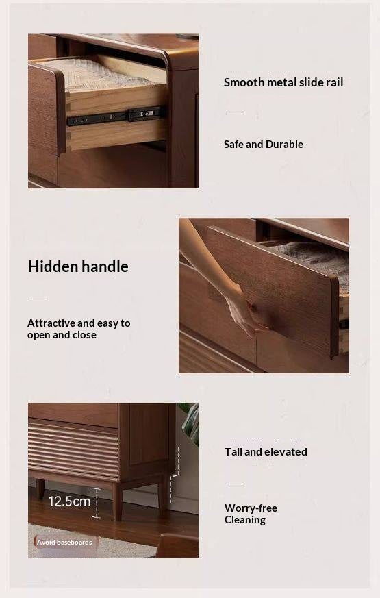 Catalpa Solid Wood Modern Chest of Drawers