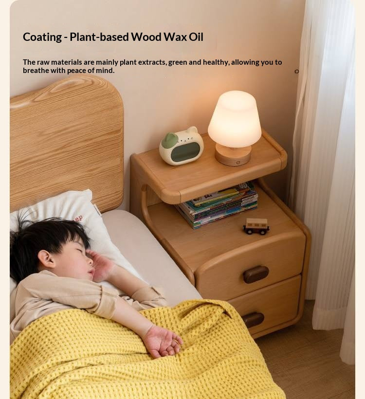 Beech Solid Wood Children's Nightstand Modern Minimalist