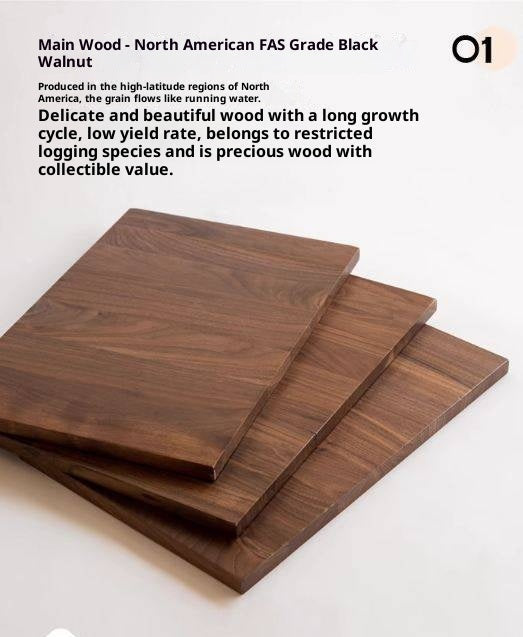 Black Walnut, South American Walnut Solid Wood Six-Drawer Chest