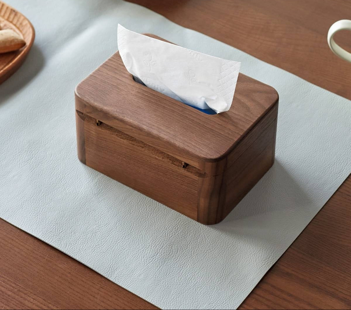 Black Walnut, Acacia Solid Wood Nordic Tissue Box