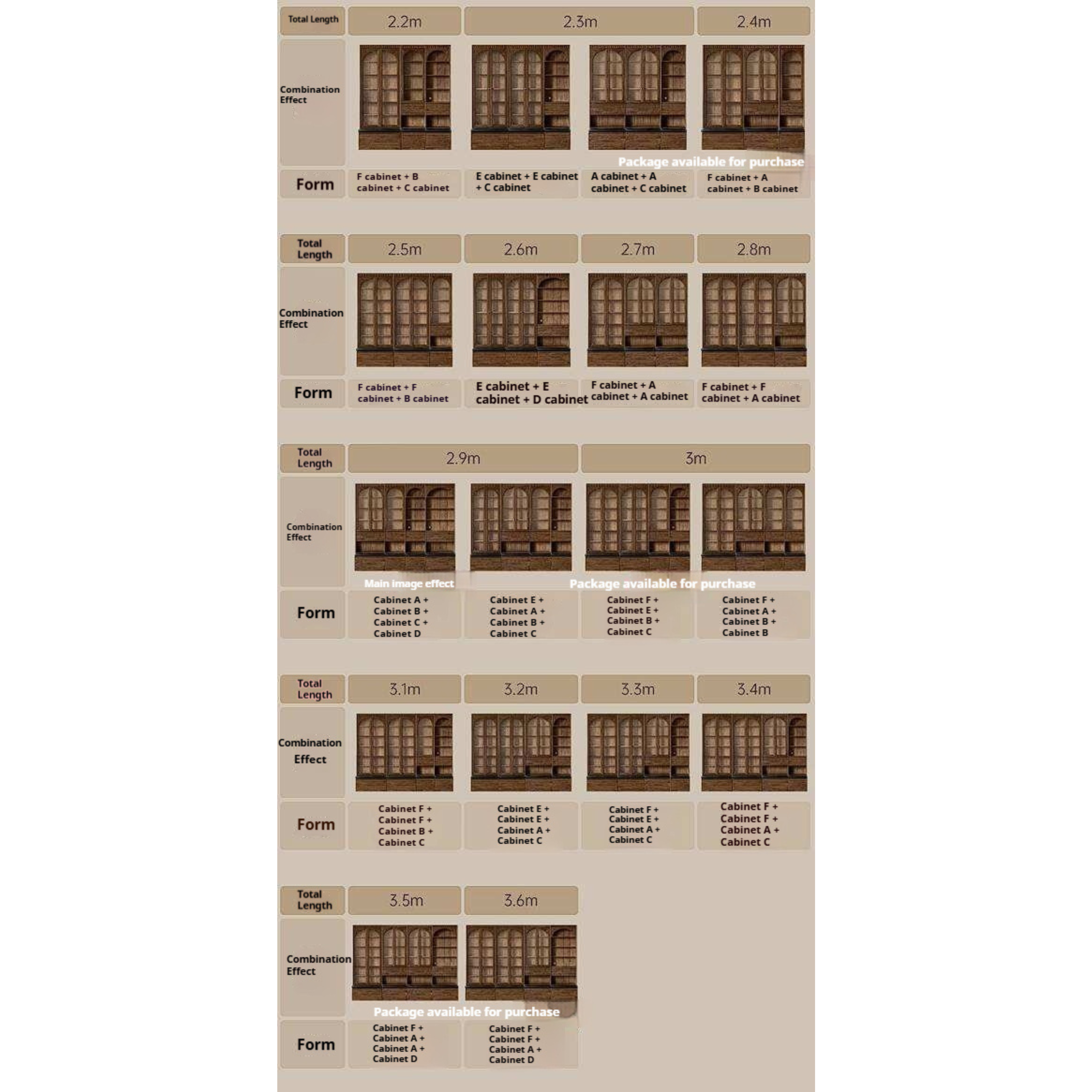 Black Walnut Solid Wood Bookcase with French Retro Display Cabinet