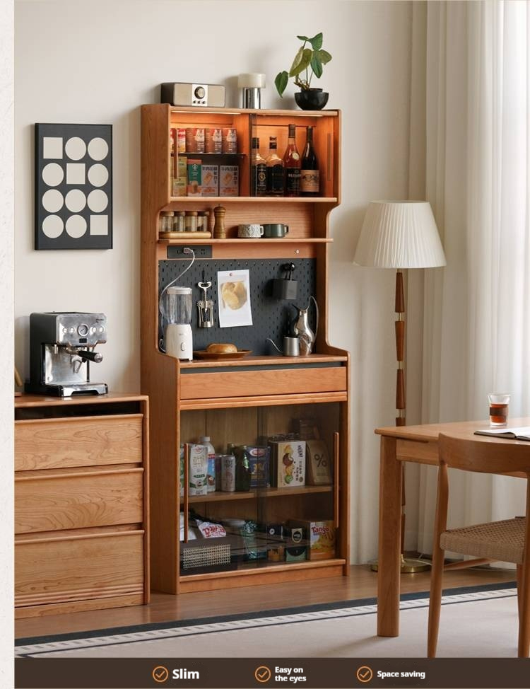 Cherry Solid Wood Ultra-thin Sideboard