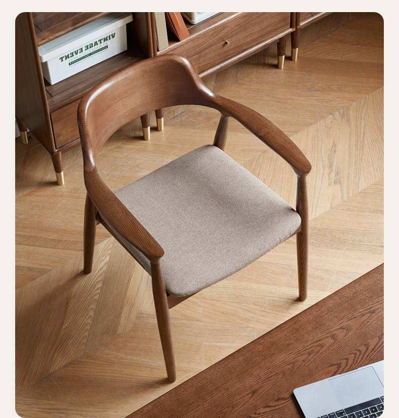 4 pcs -Ash solid wood Sculptural Wishbone-Style Dining Chair
