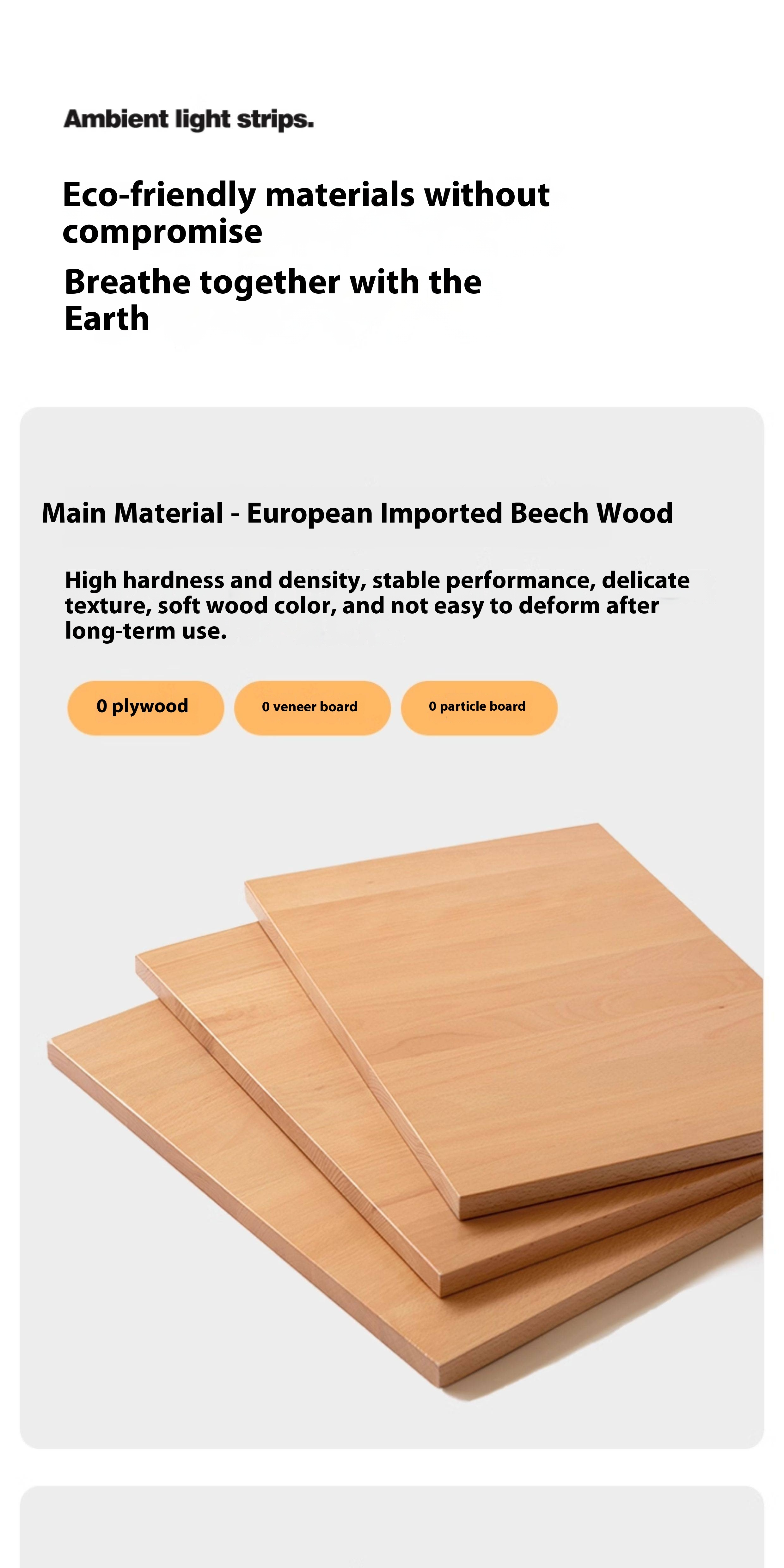 European Beech Solid Wood Retractable Modern Dressing Table