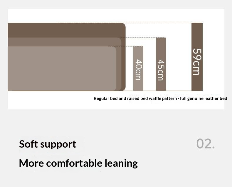 Genuine Leather Bed — Italian Light Luxury, Bauhaus Edge Design, Black Finish