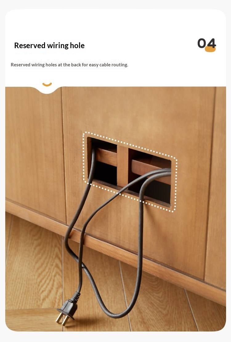 Beech Solid Wood Large TV Cabinet.