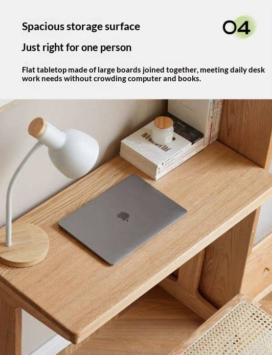 Oak, Cherry Solid Wood Small Office Desk