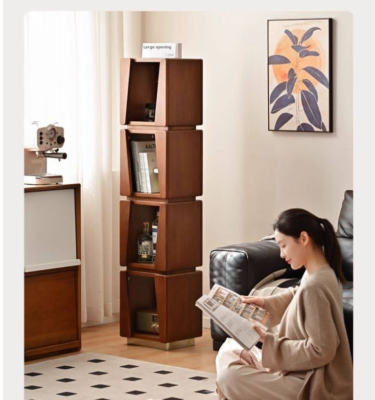 Tulipwood Solid Wood Vintage Bauhaus Bookshelf