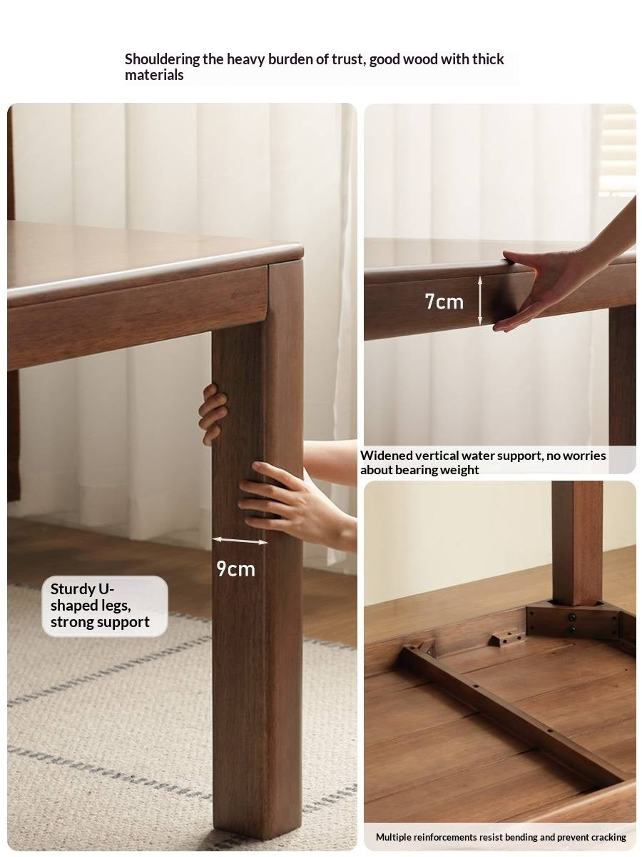 Solid Longan Hardwood Dining Table