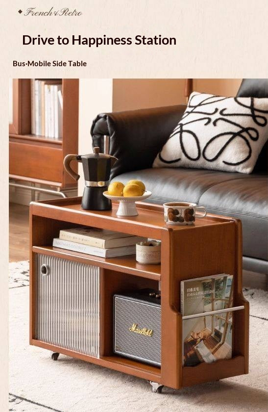 Oak, Poplar, Black Walnut Solid Wood Ancient Style Side Table