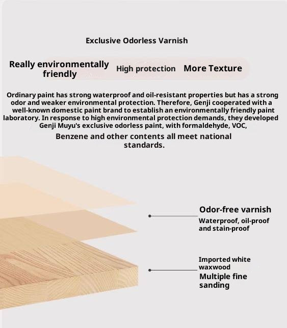 Ash Solid Wood Wabi Sabi Style Creative Coffee Table