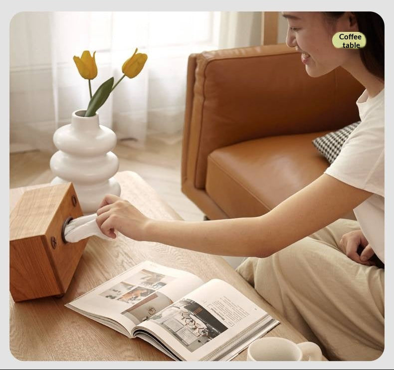 Cherry Solid Wood Tissue Box with Clean Minimal Design