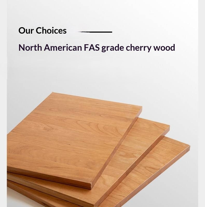 Cherry Solid Wood TV Cabinet Modern Simple))