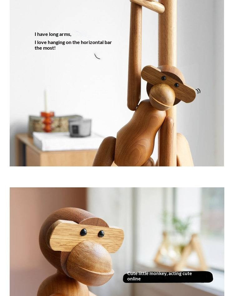 Black Walnut Solid Wood Nordic Style Animal Figurines for Wall Hanging