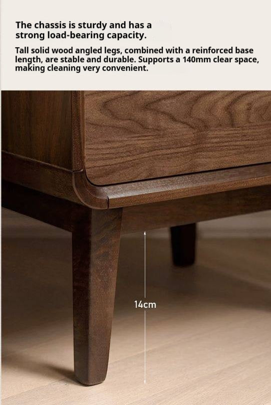 Black Walnut, Ash Solid Wood Modern Nightstand