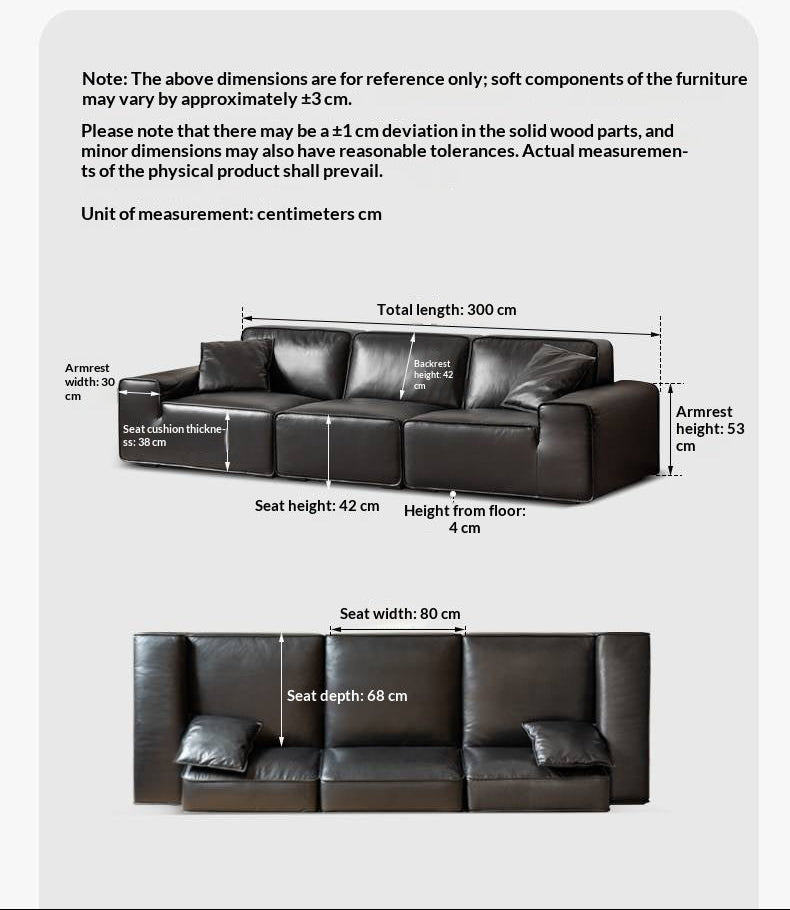 Leather Modular Deep Seat Sofa