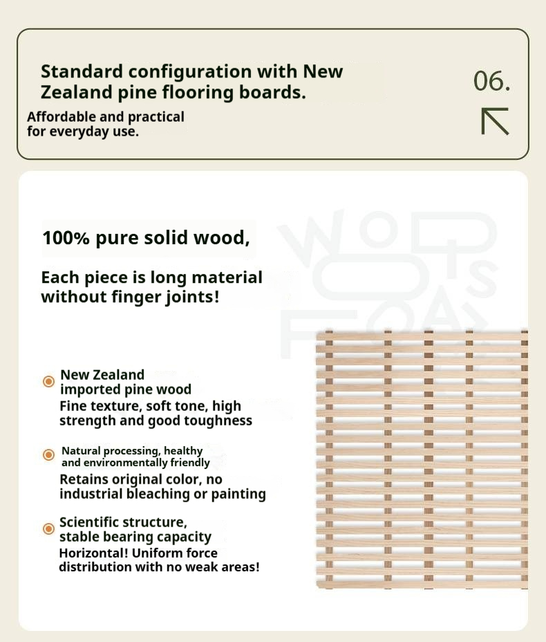 Cherry Solid Wood Retro with Socket Night Light Bed