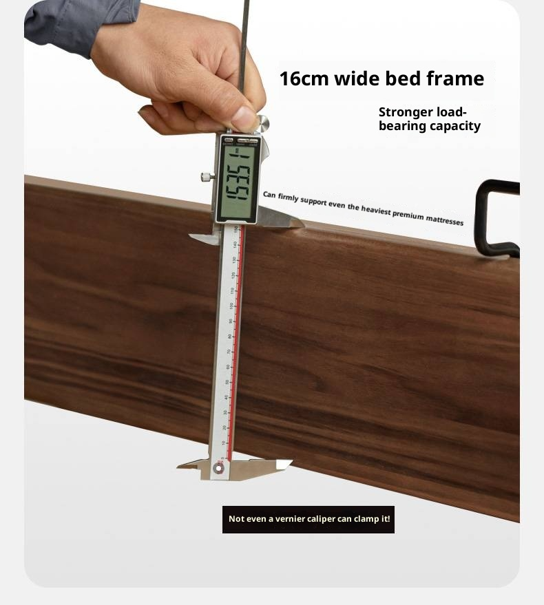 Black Walnut Solid Wood Modern Minimalist Bed