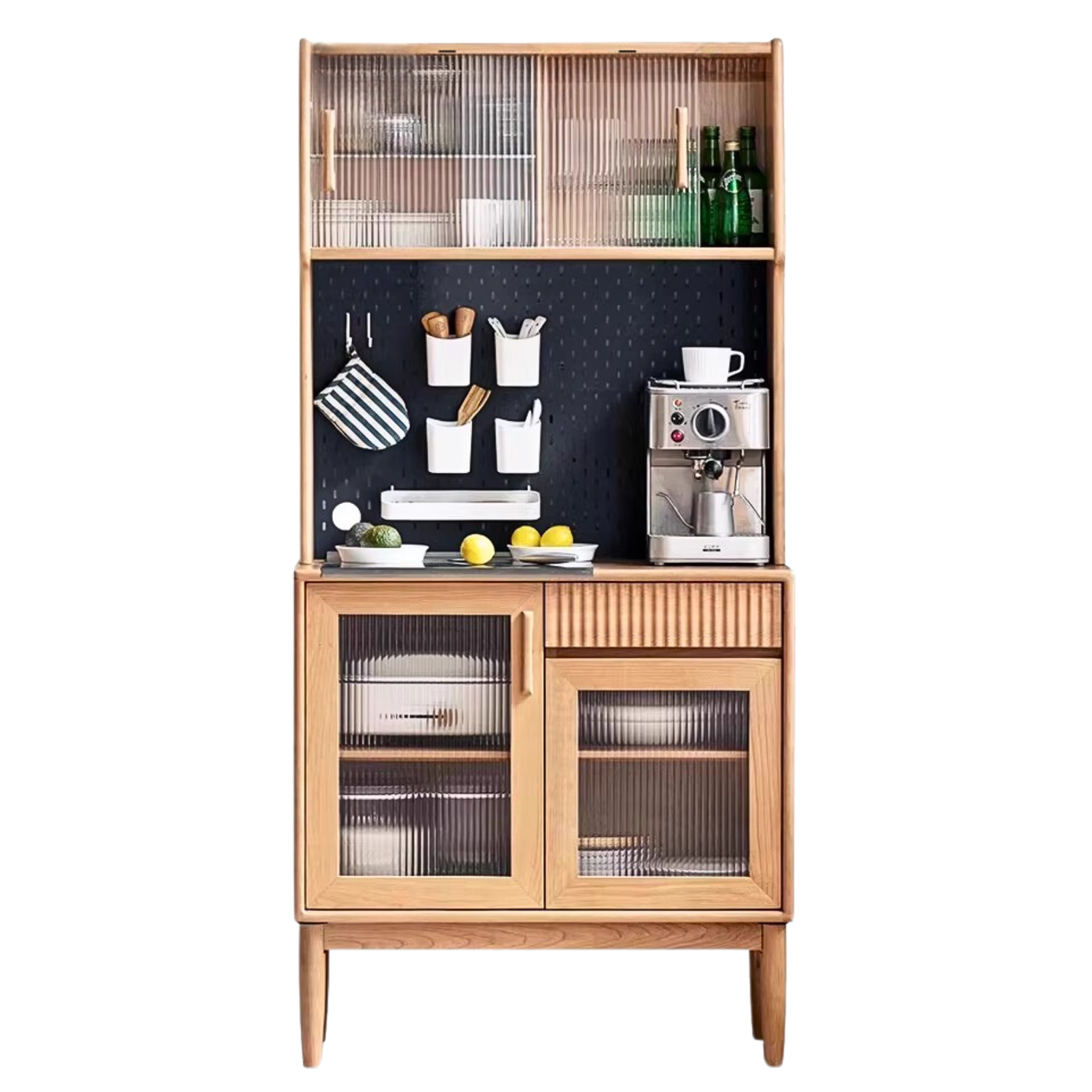 Cherry, Oak, Black walnut solid wood retro dining Sideboard,