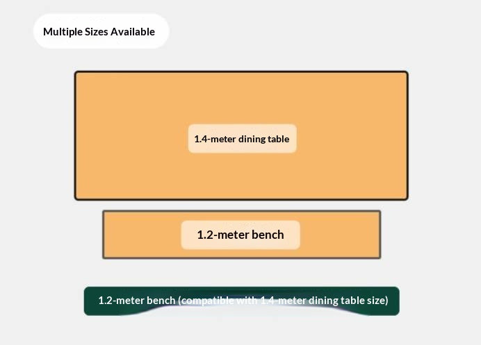 Black Walnut, Oak Solid Wood Long Bench