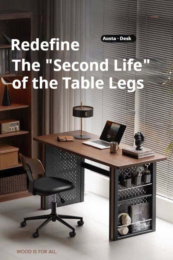 Black Walnut, Solid Longan Hardwood Solid Wood Italian Light Luxury Computer Desk