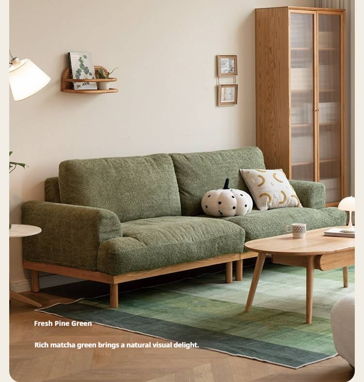 Ash Solid Wood Scandinavian Fabric Sofa