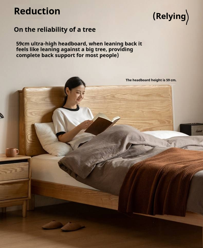 Ash, Beech Solid Wood Modern Simple Luminous Bed